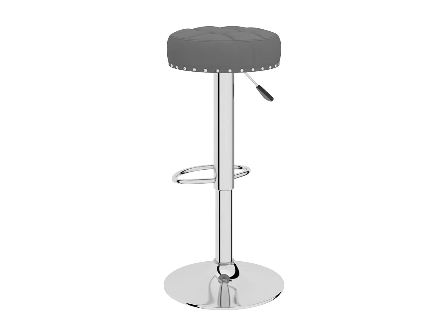 Tabourets de bar 2 pcs Gris foncé Tissu 9
