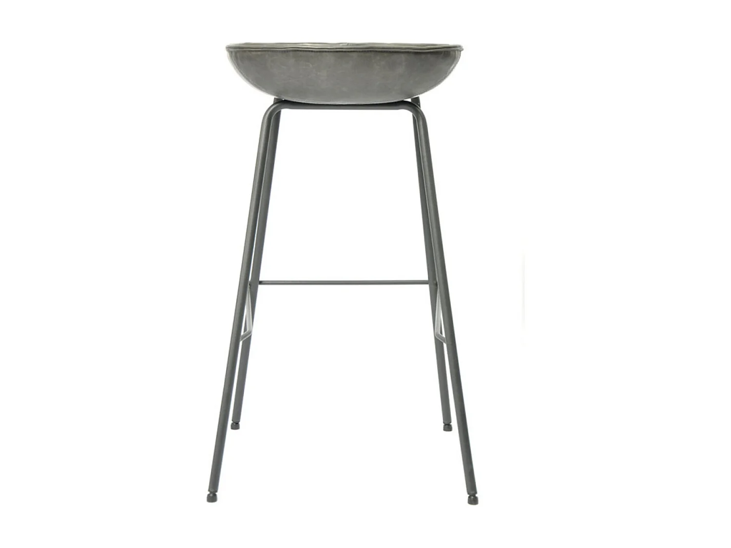 Taburete de diseño Kalyne de piel sintética gris claro - Juego de 2