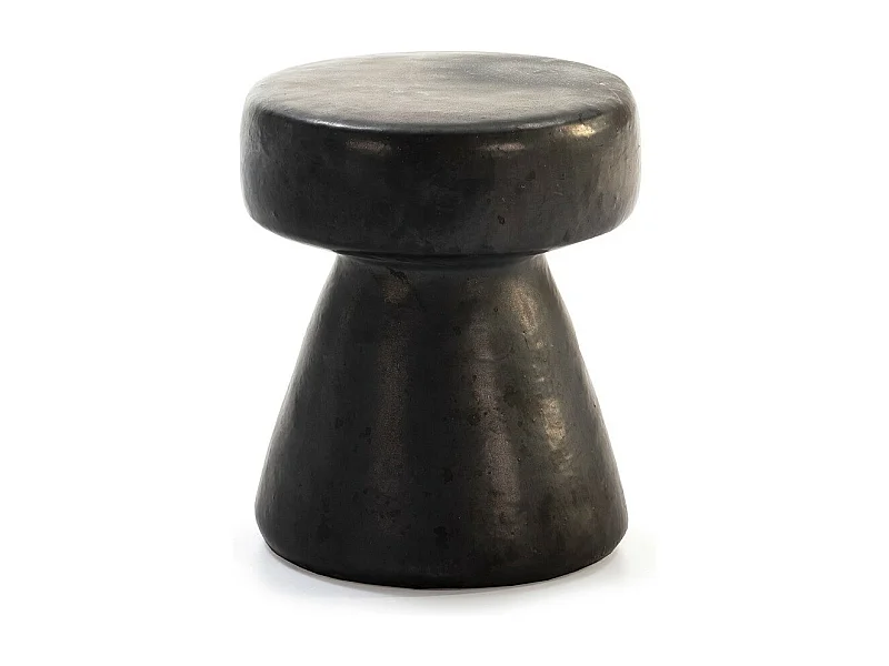 Tabouret bas grès anthracite Joro