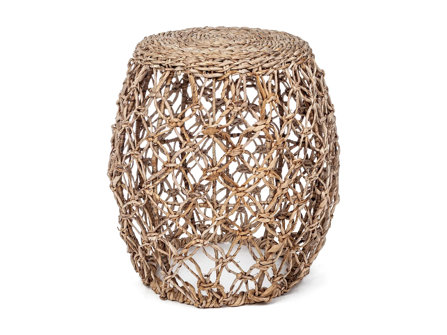 Tabouret feuilles de bananier naturel Amel - Lot de 2