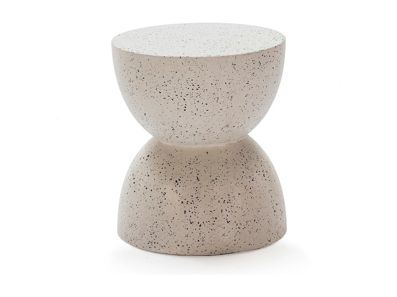 Tabouret bas terrazo blanc Noro