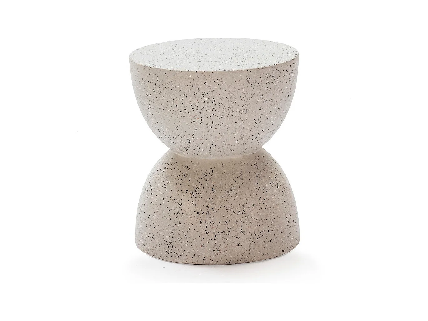Tabouret bas terrazo blanc Noro