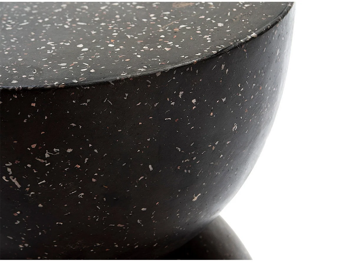 Tabouret bas terrazo noir Noro