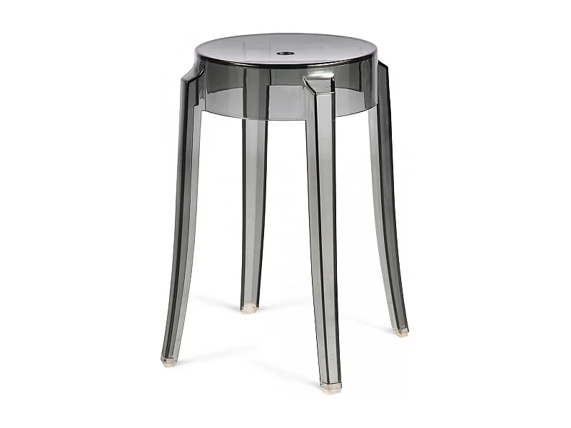 Tabouret gris transparent Elisabeth 47cm