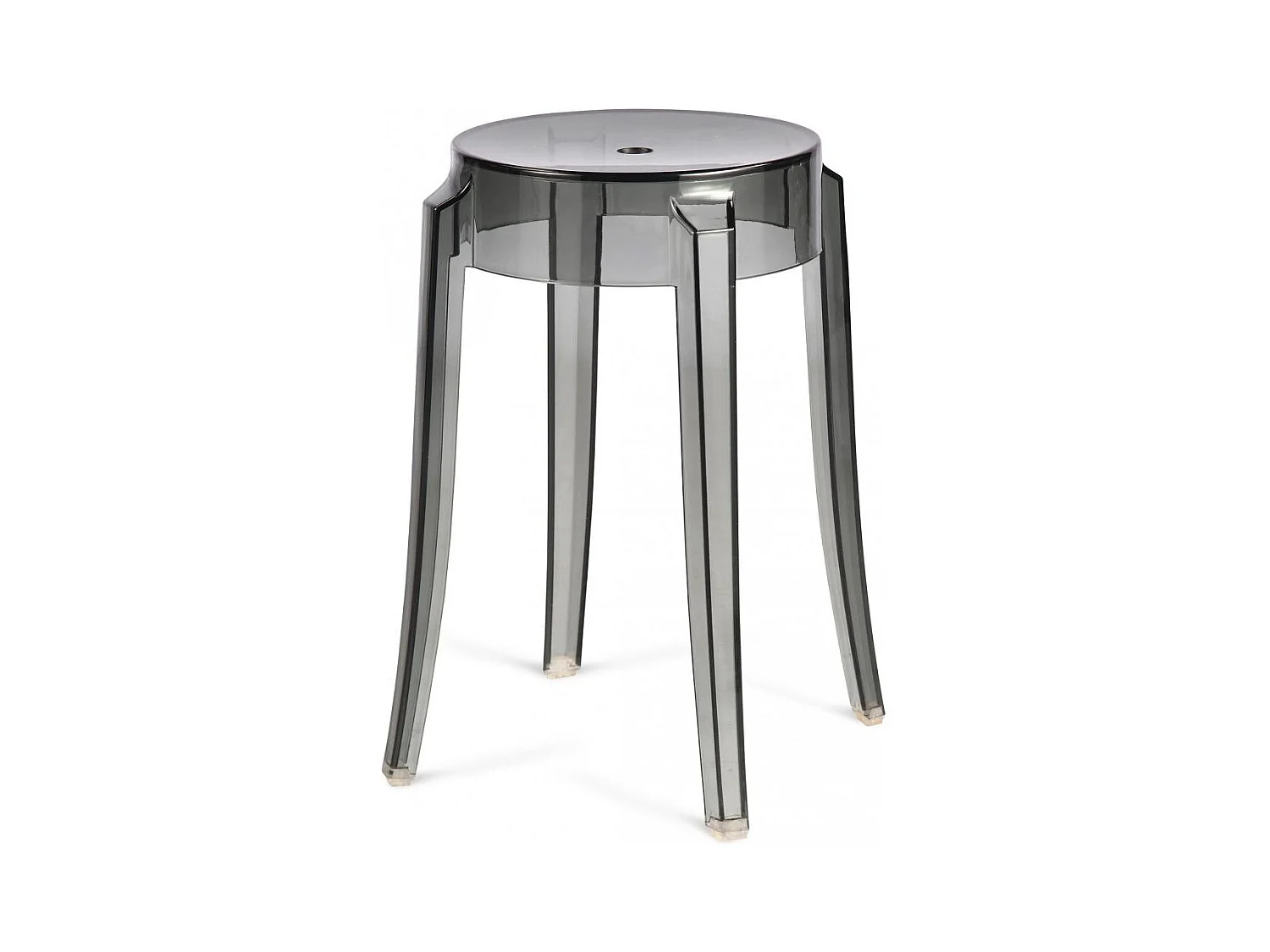 Tabouret gris transparent Elisabeth 47cm