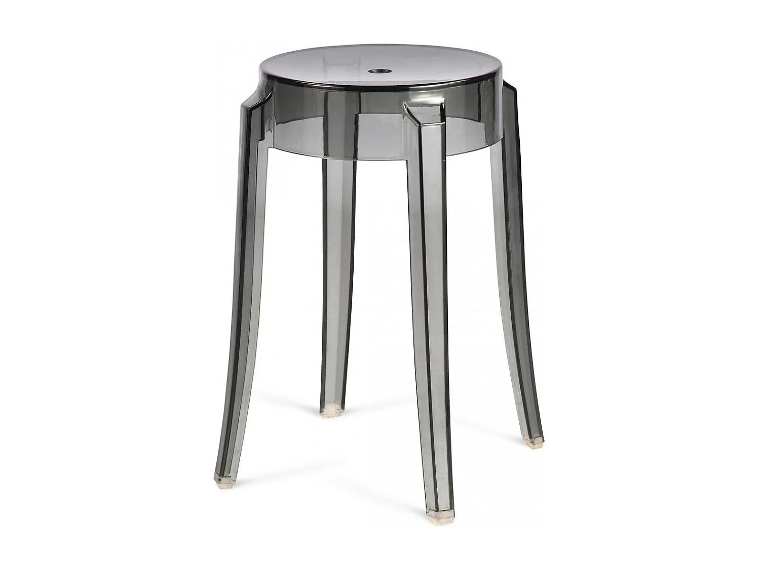 Tabouret gris transparent Elisabeth 47cm