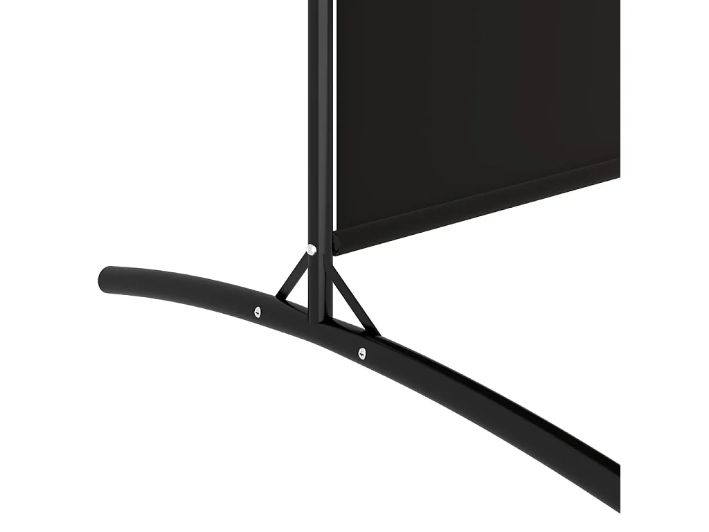 Cloison de séparation 2 panneaux Noir 175x180 Tissu