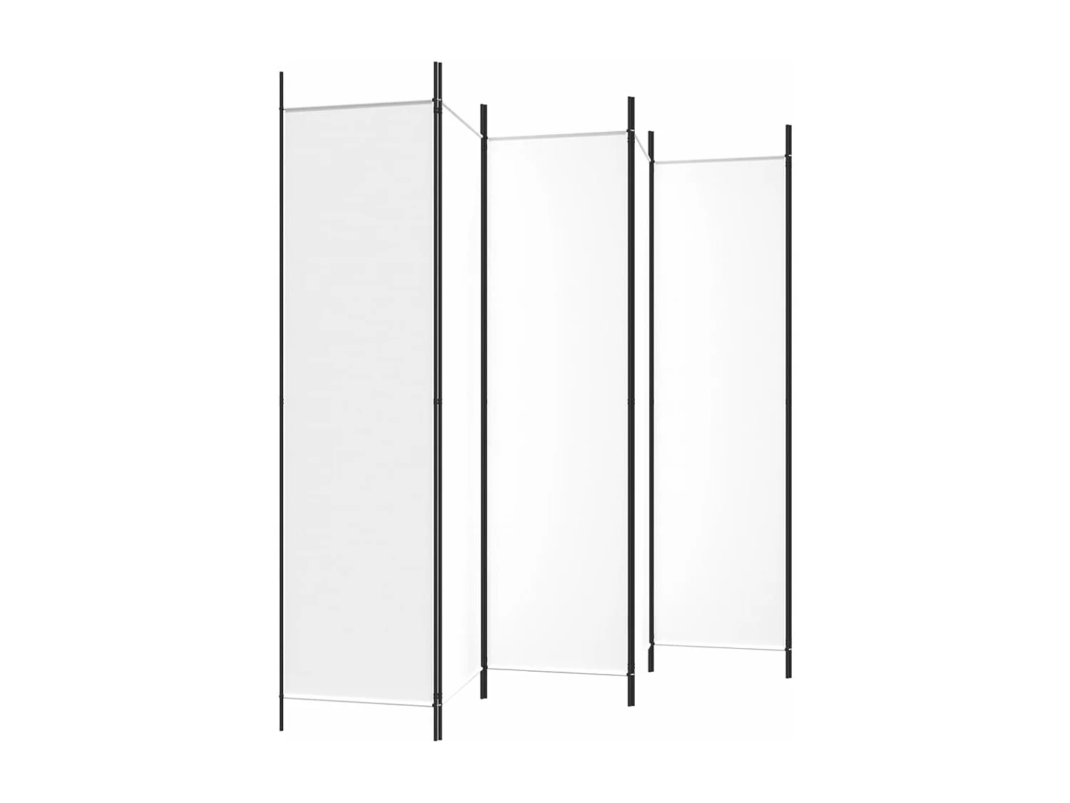 Cloison de séparation 6 panneaux Blanc 300x200 Tissu