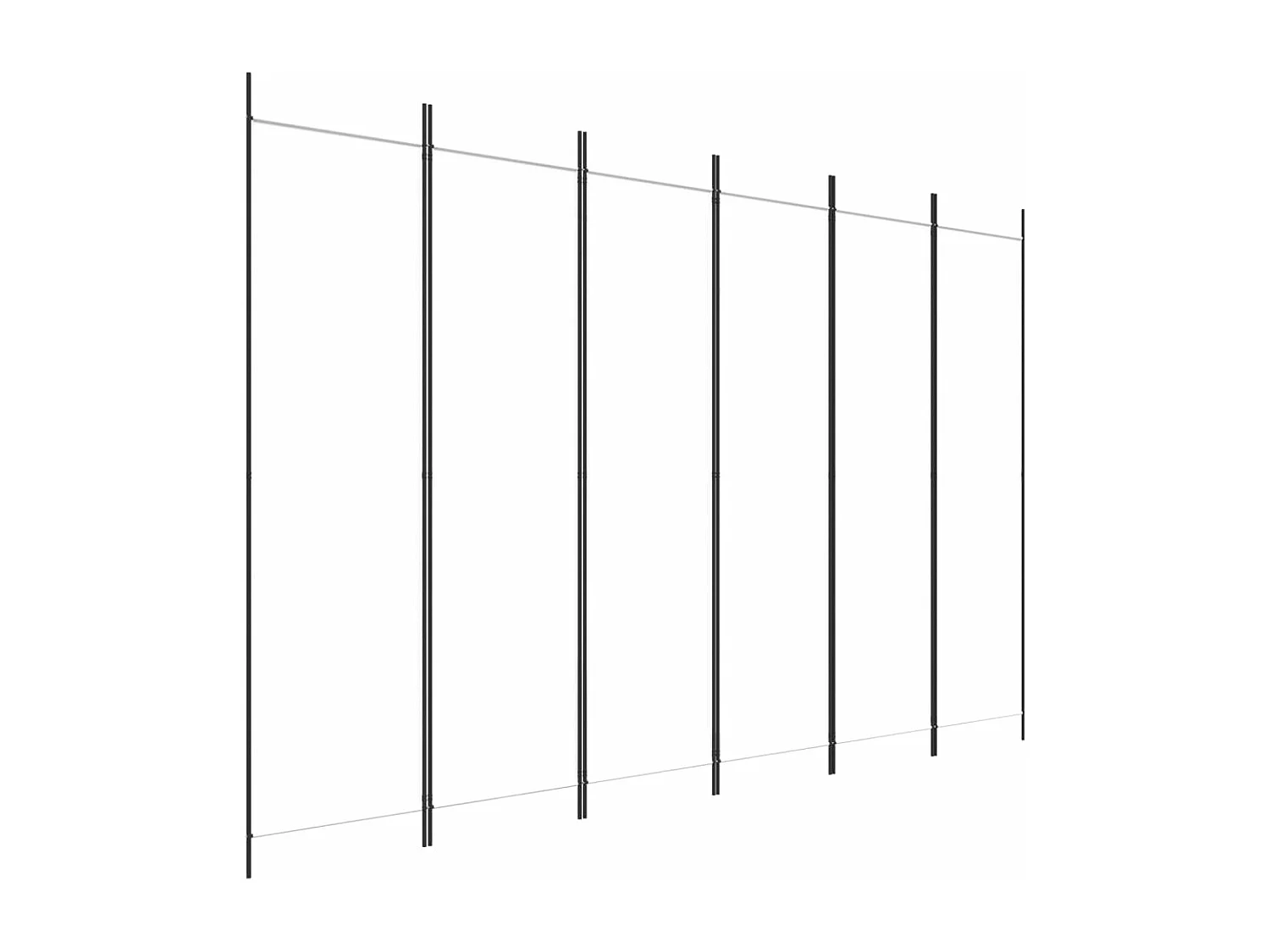 Cloison de séparation 6 panneaux Blanc 300x200 Tissu