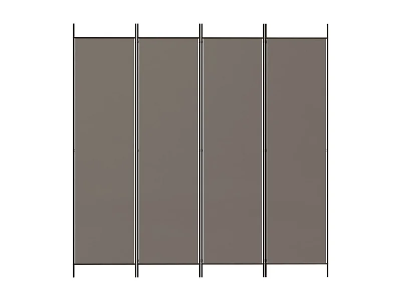 Cloison de séparation 4 panneaux Anthracite 200x220 Tissu