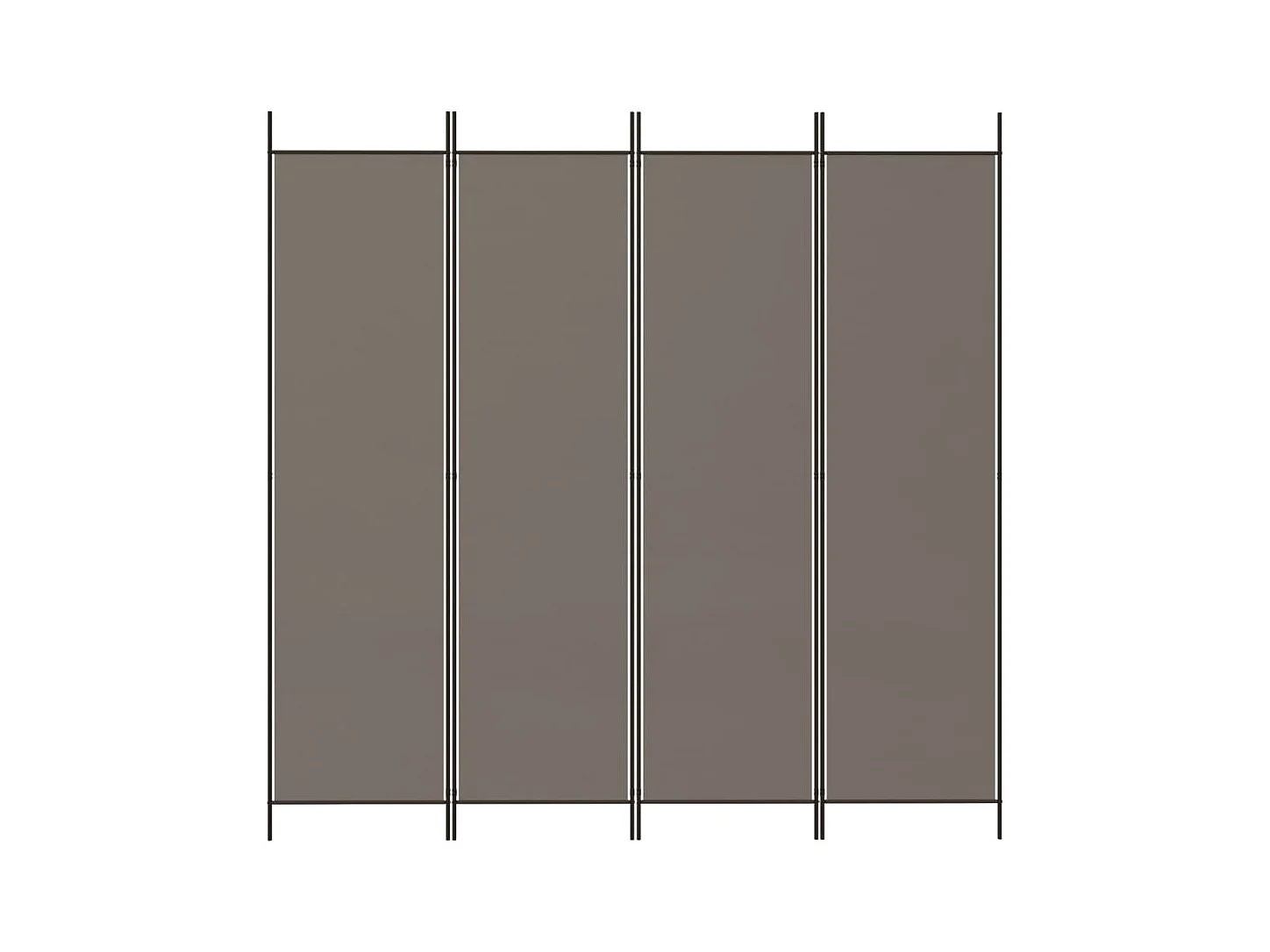 Cloison de séparation 4 panneaux Anthracite 200x220 Tissu