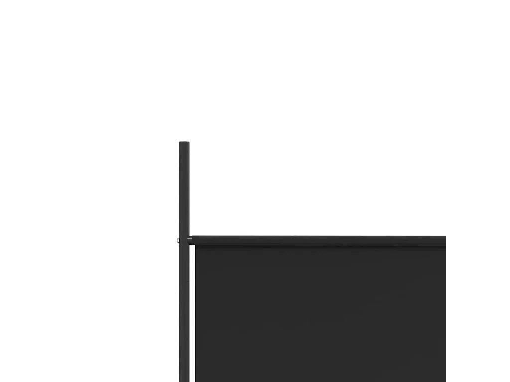 Cloison de séparation 5 panneaux Noir 250x200 Tissu