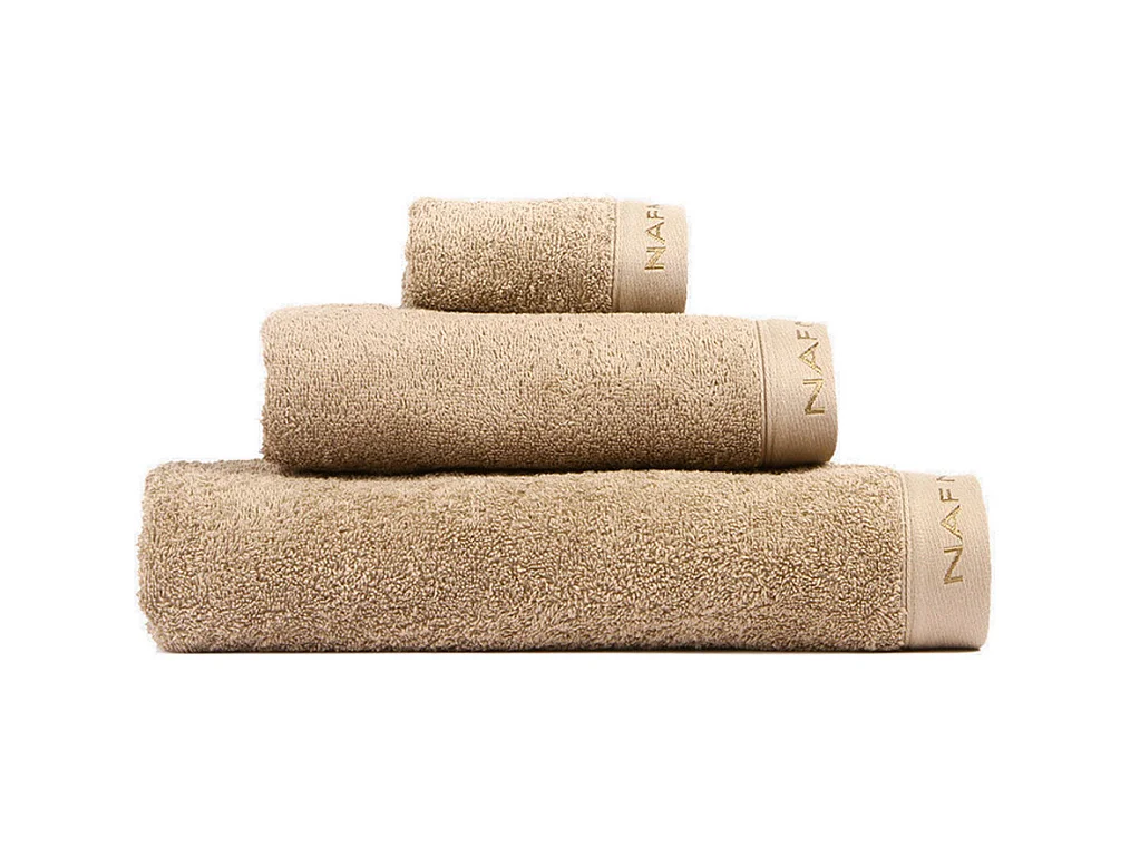 Set de 3 serviettes de bain CASUAL beige 30x50+50x90+90x150 cm
