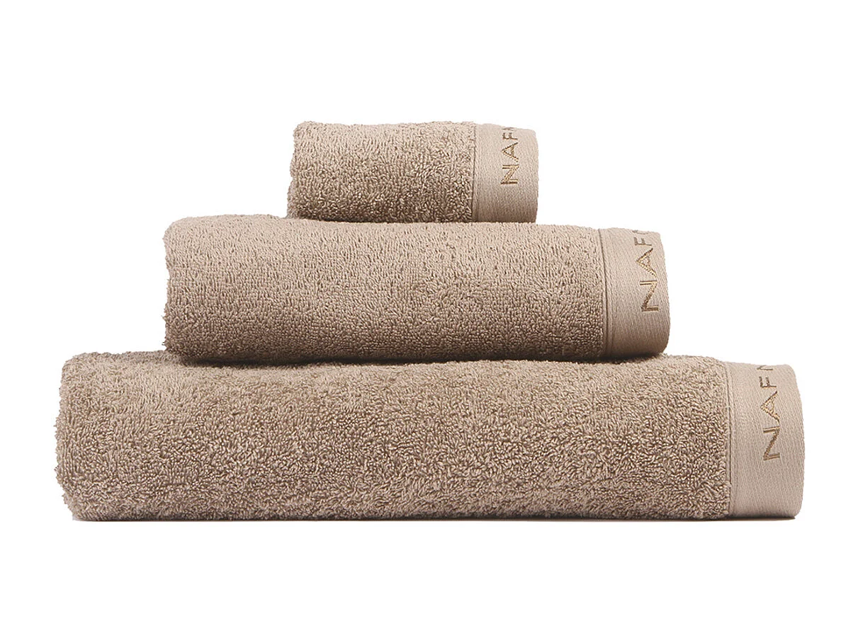 Set de 3 toallas de baño CASUAL marrón 30x50+50x90+90x150 cm