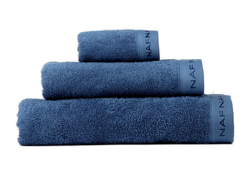 Set de 3 serviettes de bain CASUAL bleu marine 30x50+50x90+90x150 cm