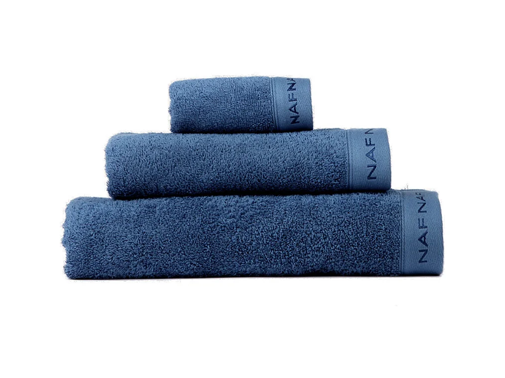 Set de 3 serviettes de bain CASUAL bleu marine 30x50+50x90+90x150 cm