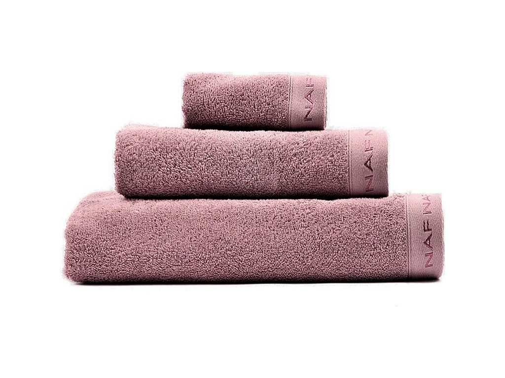Set de 3 serviettes de bain CASUAL mauve 30x50+50x90+90x150 cm