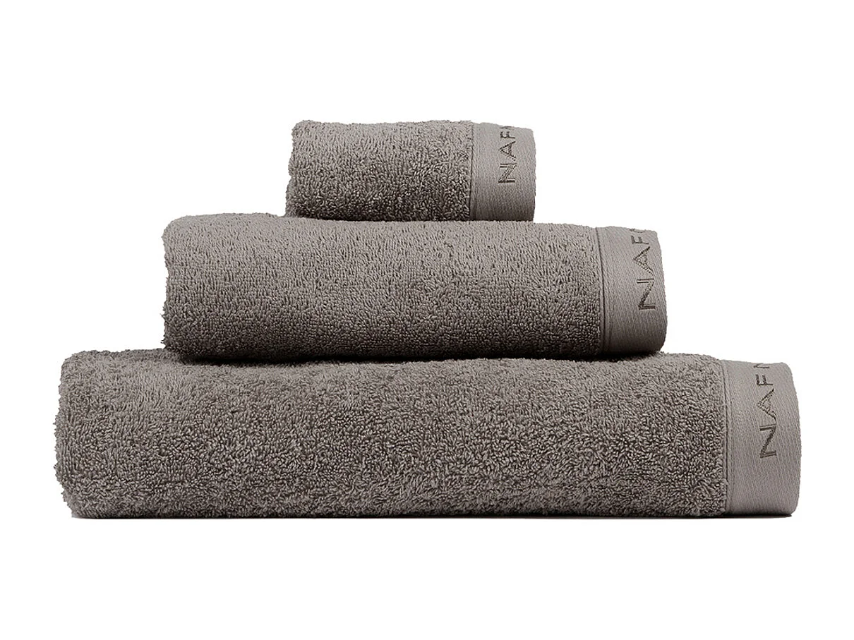 Set de 3 toallas de baño CASUAL gris oscuro 30x50+50x90+90x150 cm