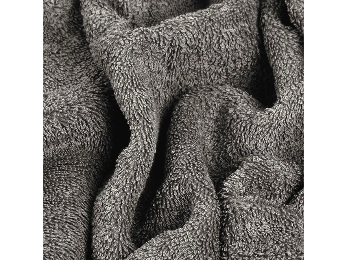 Set de 3 toallas de baño CASUAL gris oscuro 30x50+50x90+90x150 cm