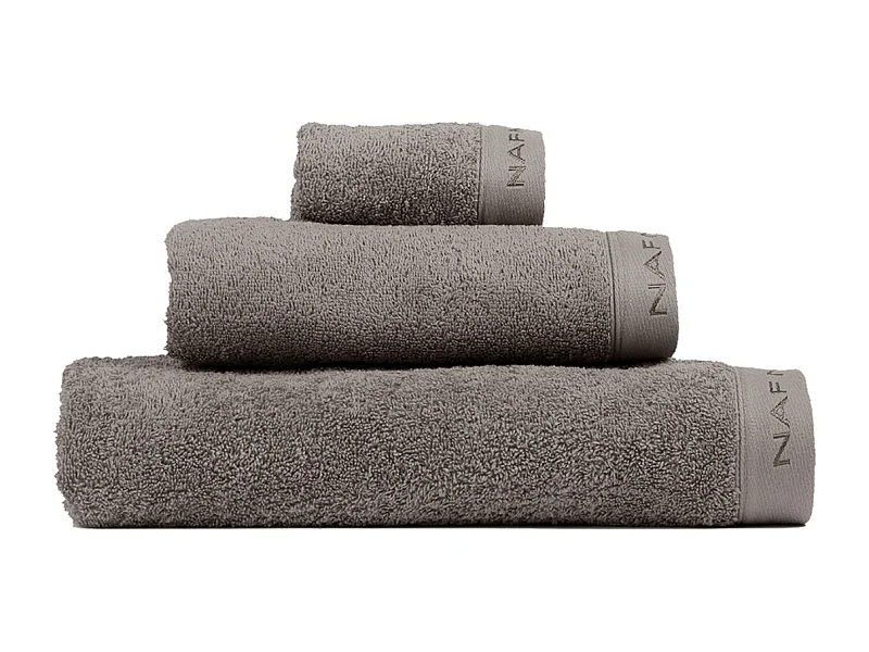 Set de 3 toallas de baño CASUAL gris oscuro 30x50+50x90+90x150 cm
