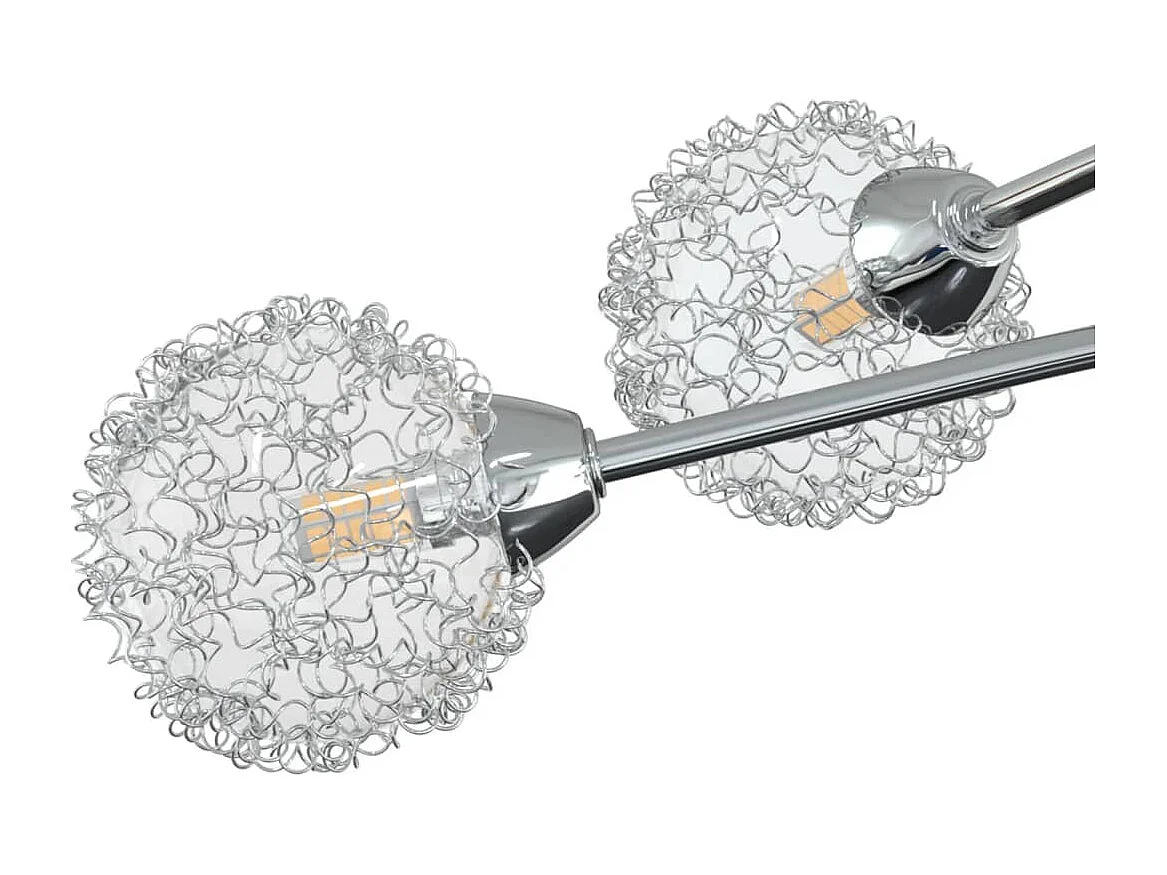 Plafondlamp met gaasdraadkapjes 5xG9