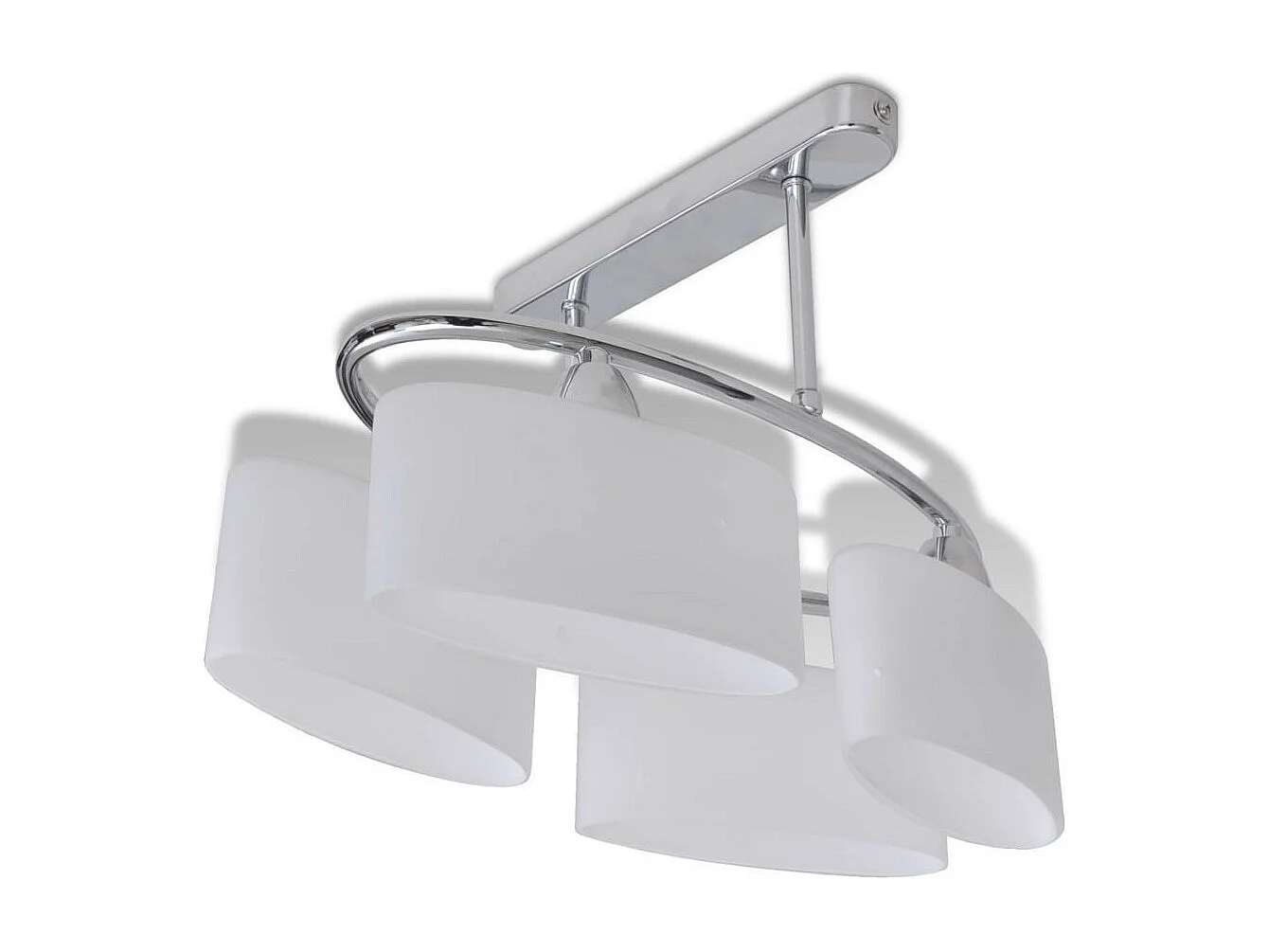 Plafonnier avec abat-jour en verre pour 4 ampoules E14