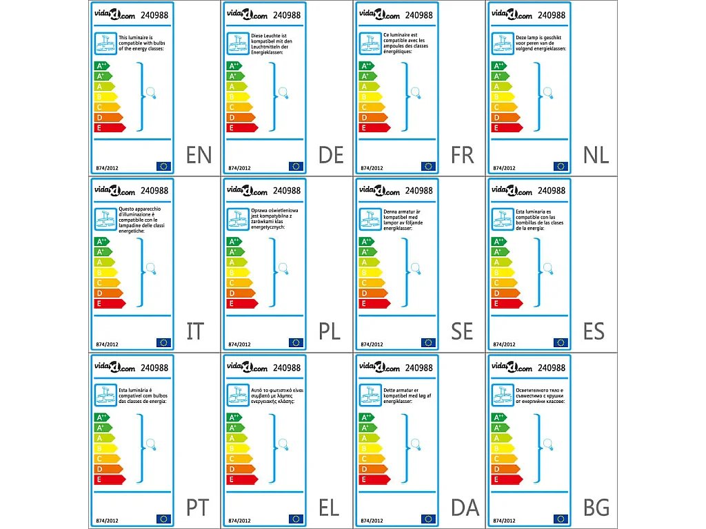 Plafonnier avec abat-jour en verre pour 4 ampoules E14