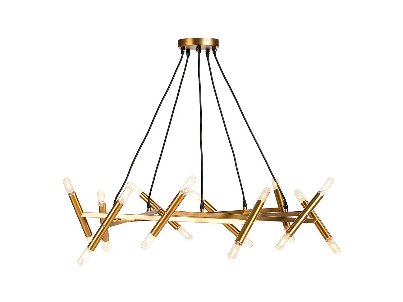 Suspension 10 branches métal doré Diari L85xH14xP85
