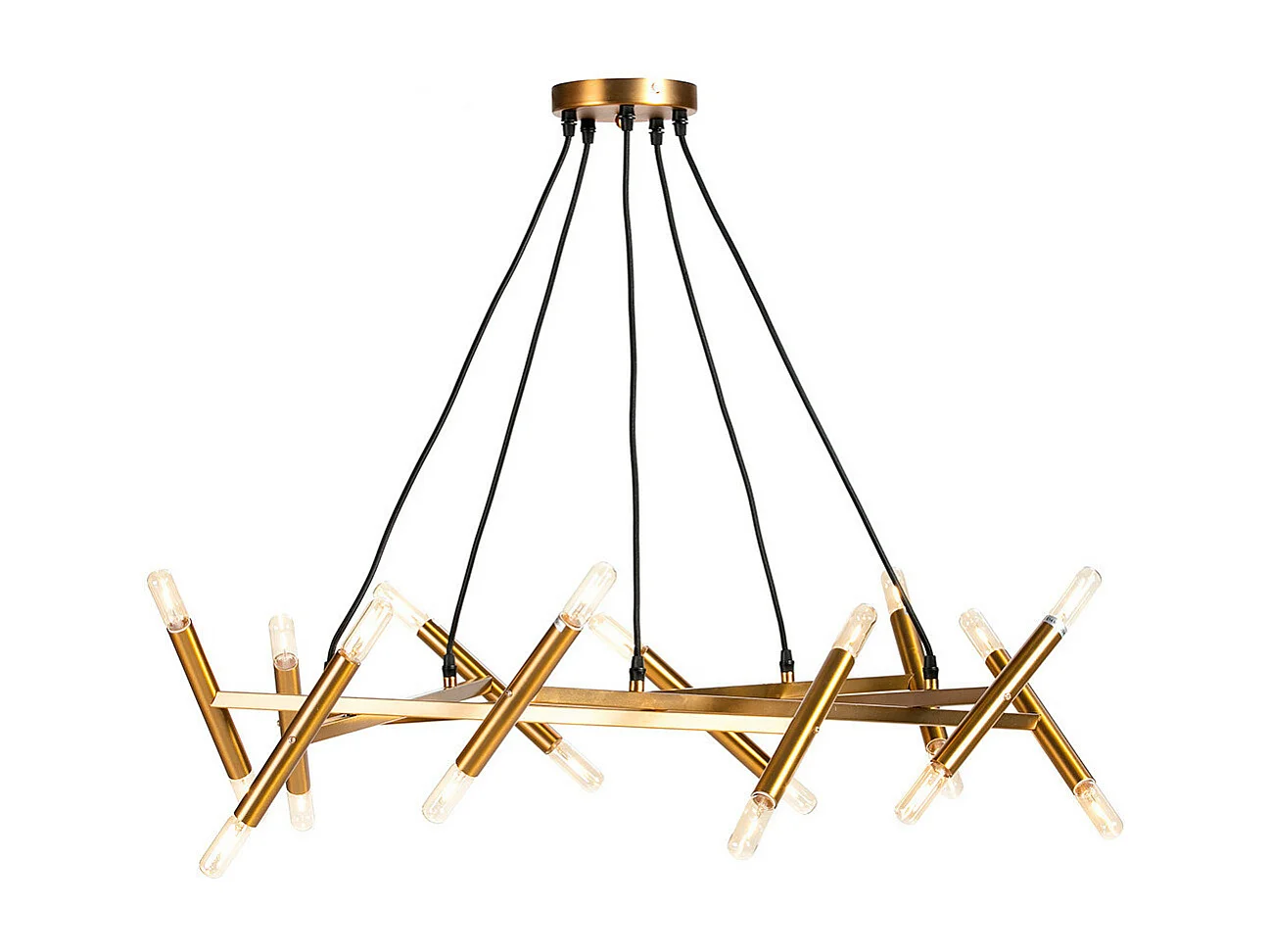 Suspension 10 branches métal doré Diari L85xH14xP85