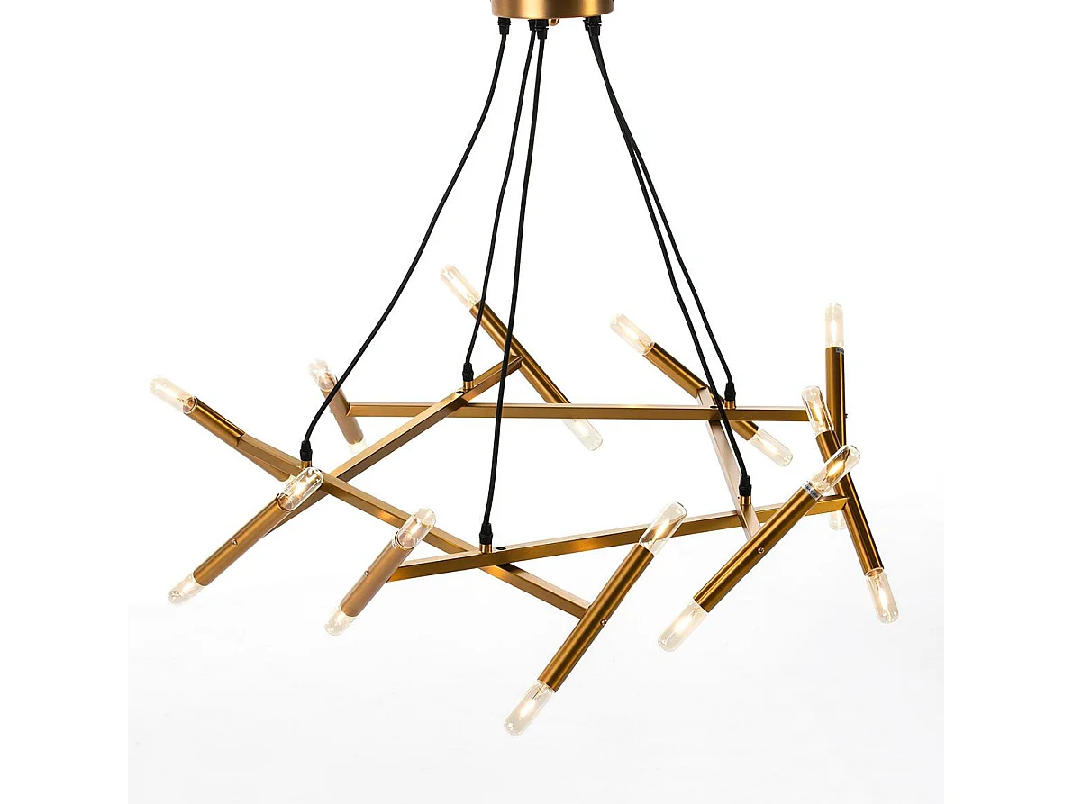 Suspension 10 branches métal doré Diari L85xH14xP85