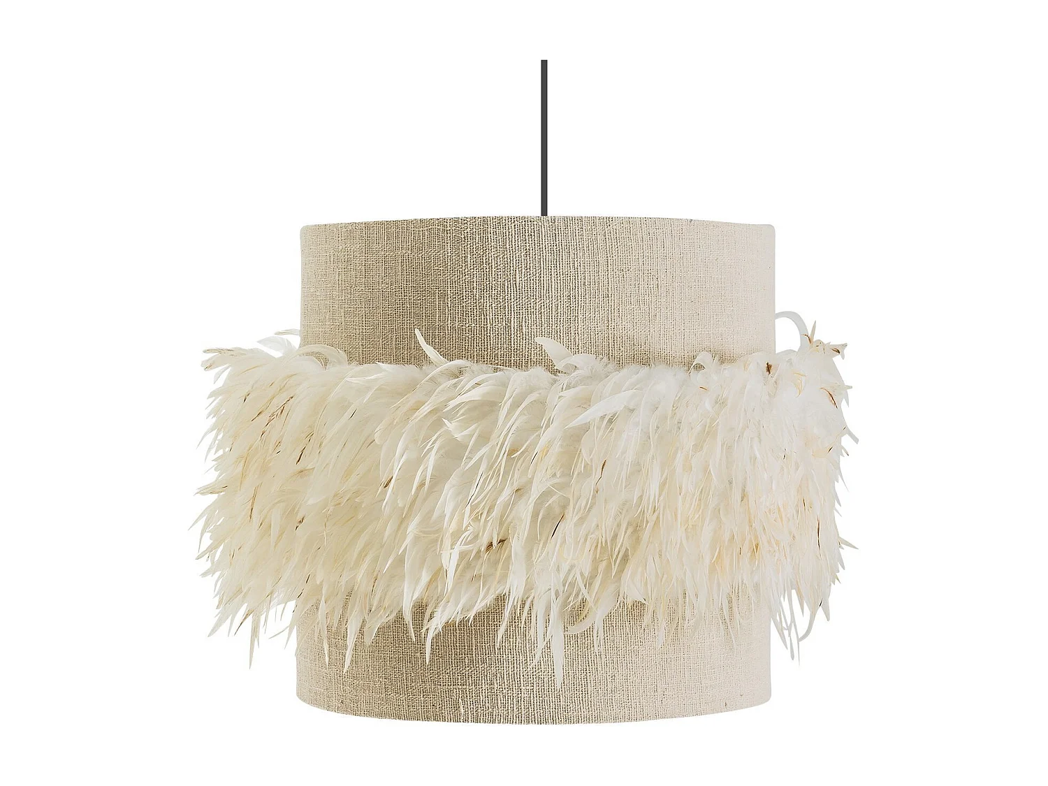 Lustre provençal en polyester crème Ezra