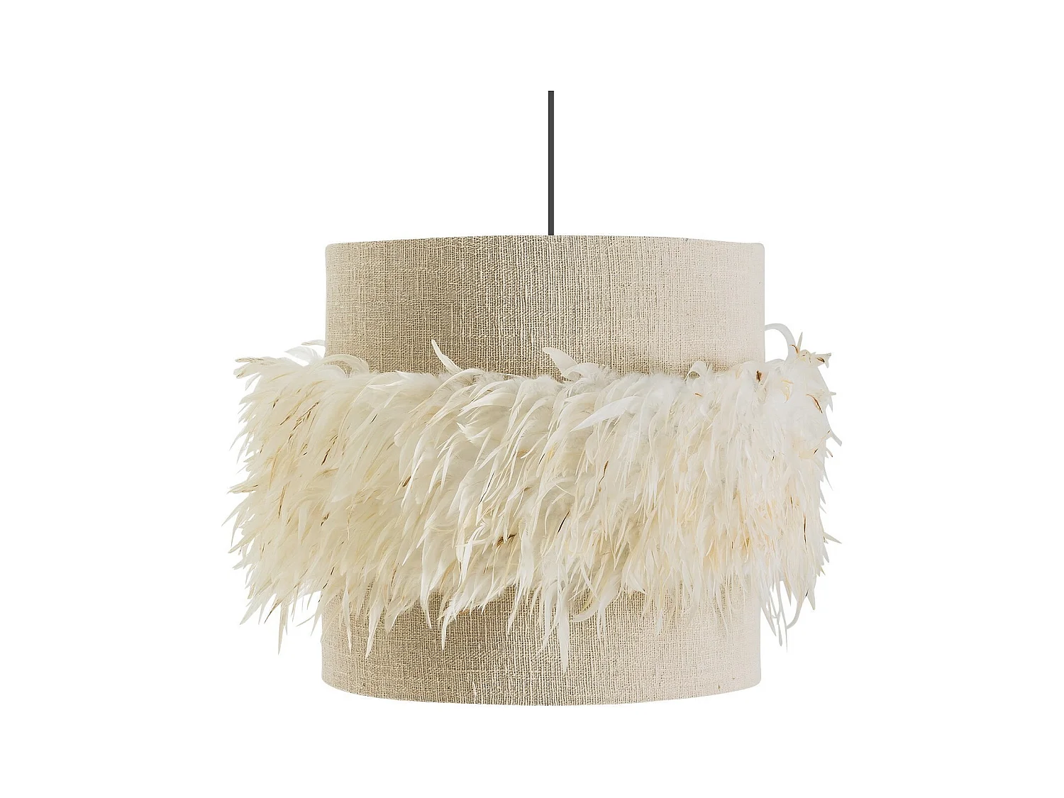 Lustre provençal en polyester crème Ezra