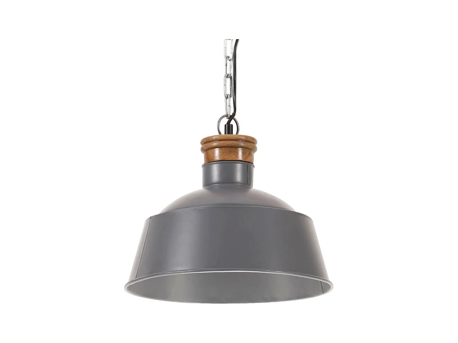 Lampe suspendue industrielle 32cm Gris E27