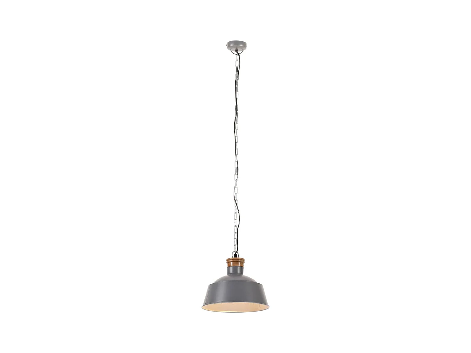 Lampe suspendue industrielle 32cm Gris E27