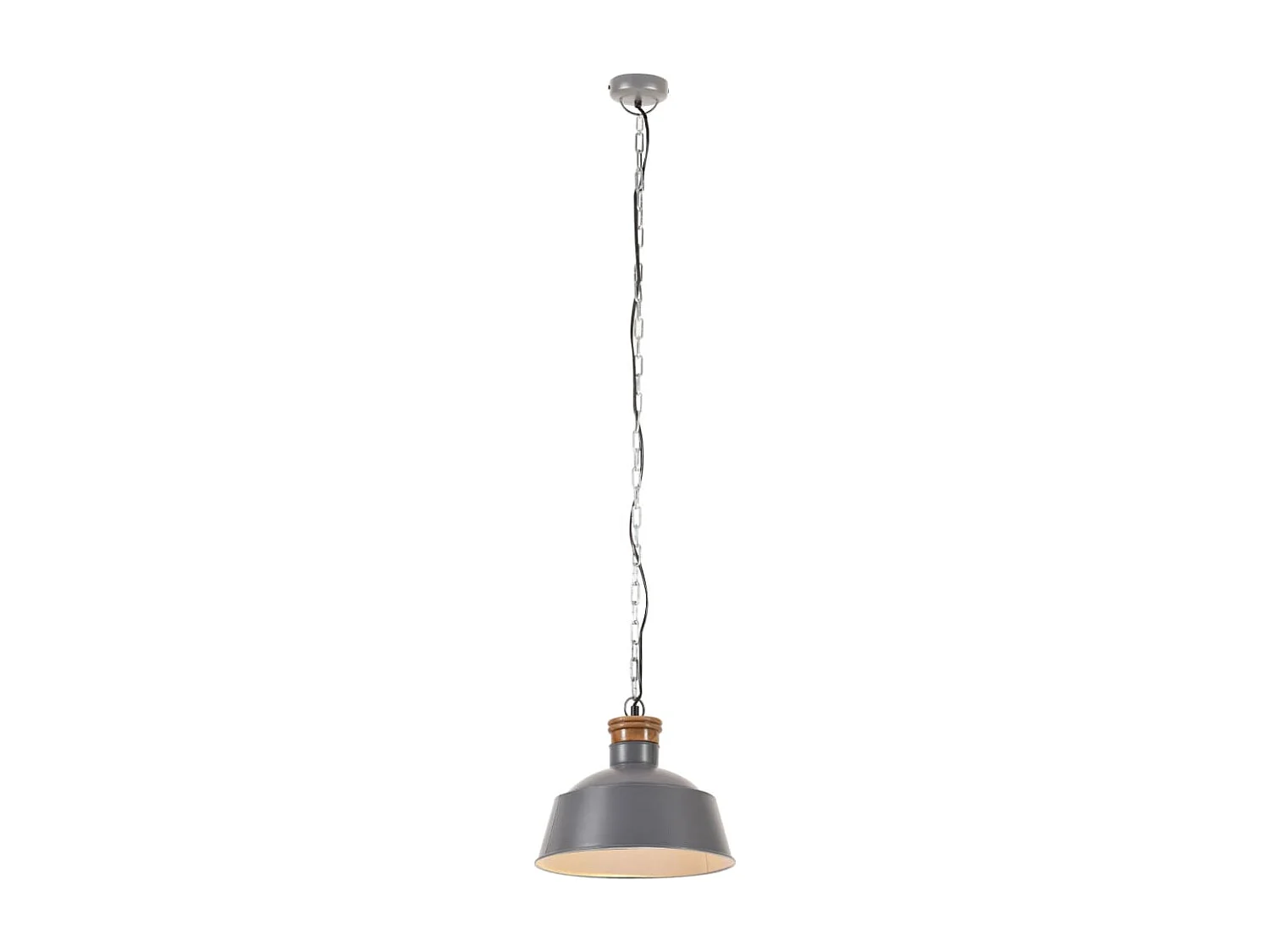 Hanglamp industrieel E27 32 cm grijs