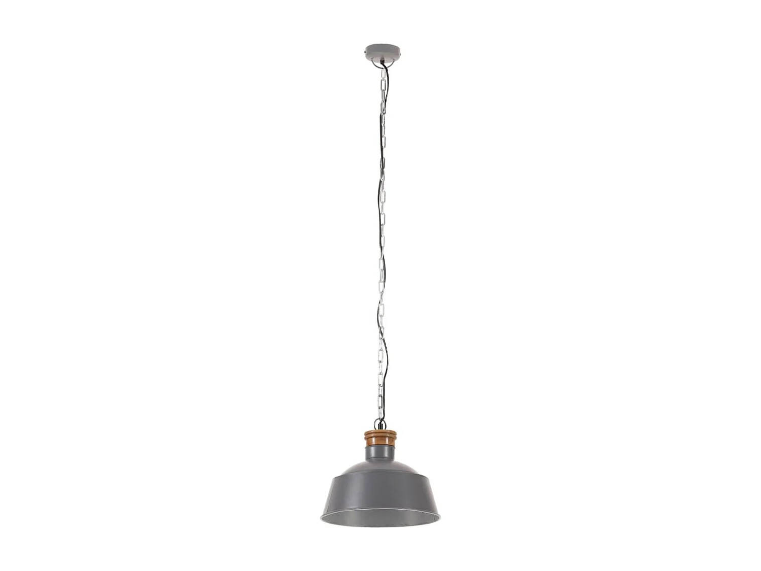 Hanglamp industrieel E27 32 cm grijs