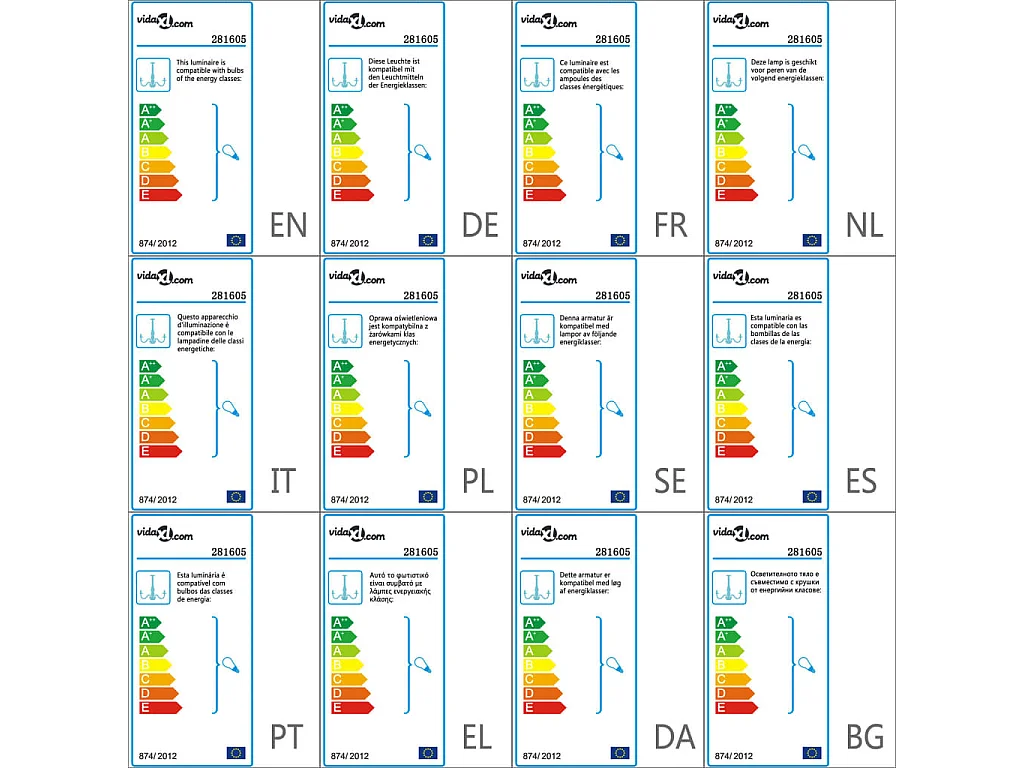 Lustre à perles Noir 8 ampoules E14