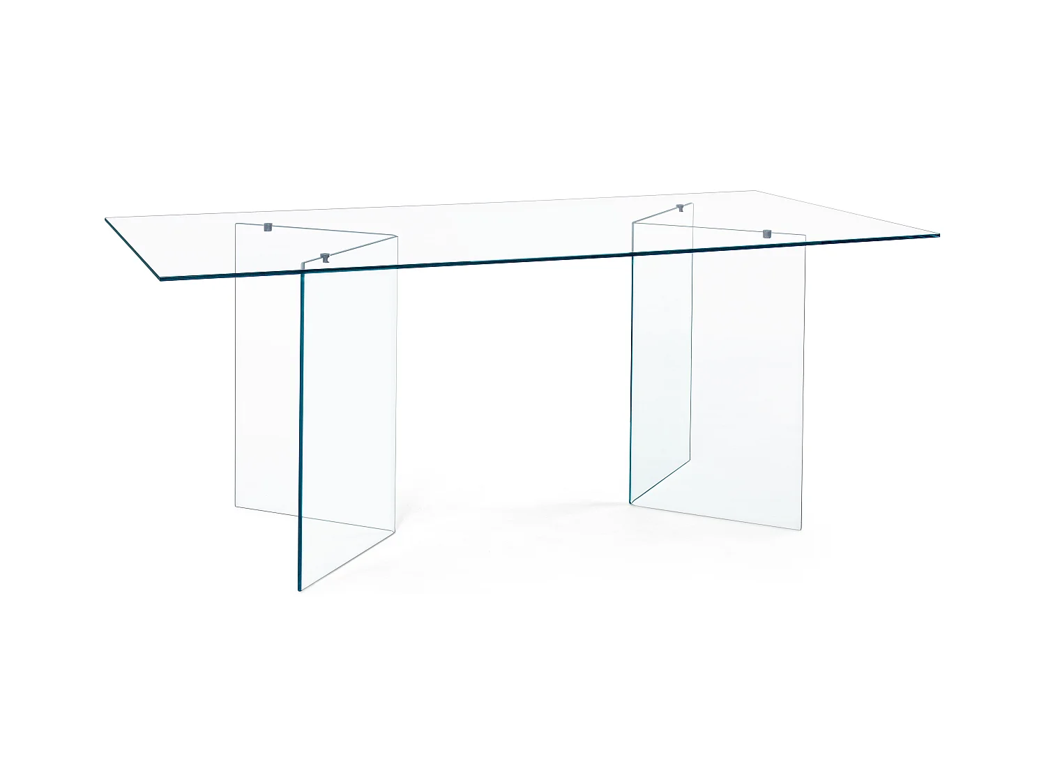 Table à manger rectangulaire verre transparent Iris 180cm