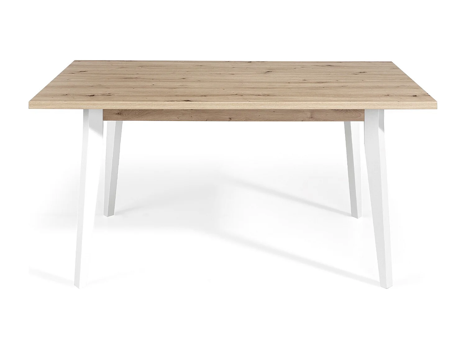 Kalieto licht eikenhouten eettafel en withouten poten 160 cm