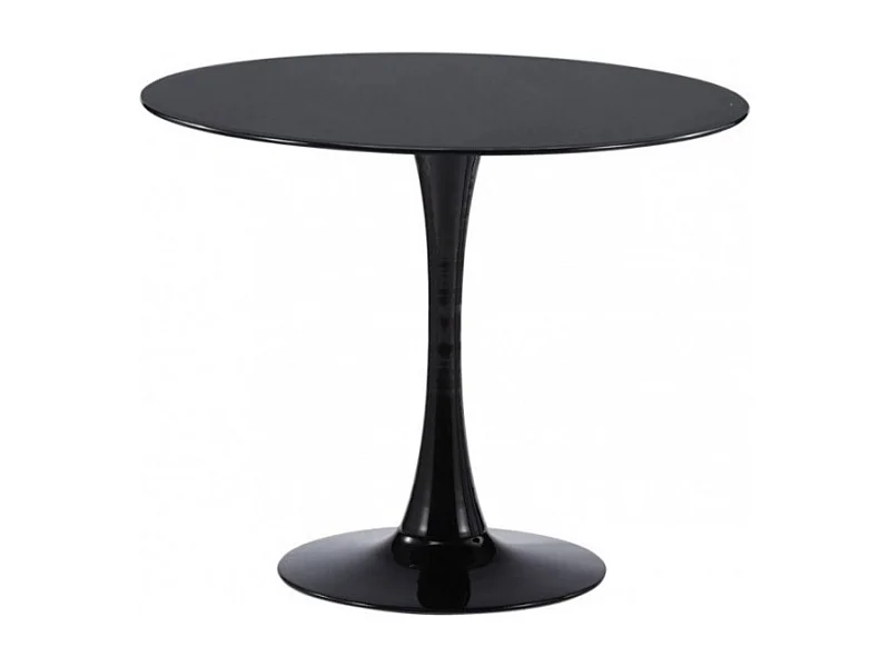 Table ronde moderne Tulipa-Couleur Noir-Diamètre 70 cm