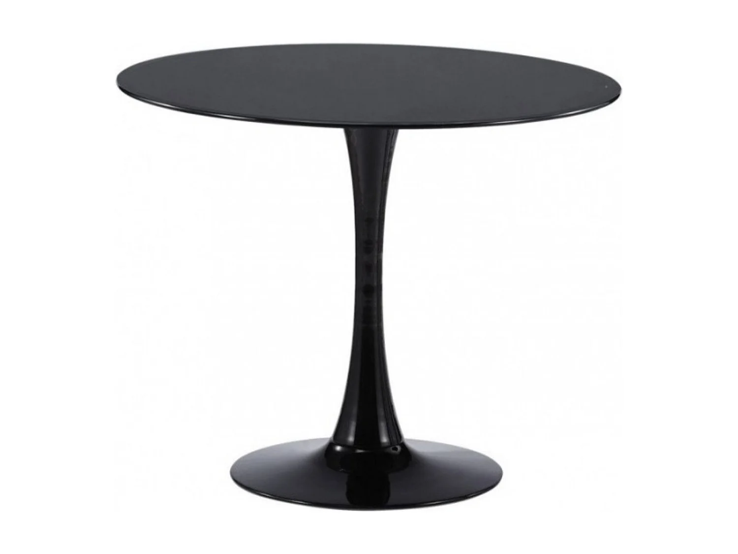 Table ronde moderne Tulipa-Couleur Noir-Diamètre 70 cm