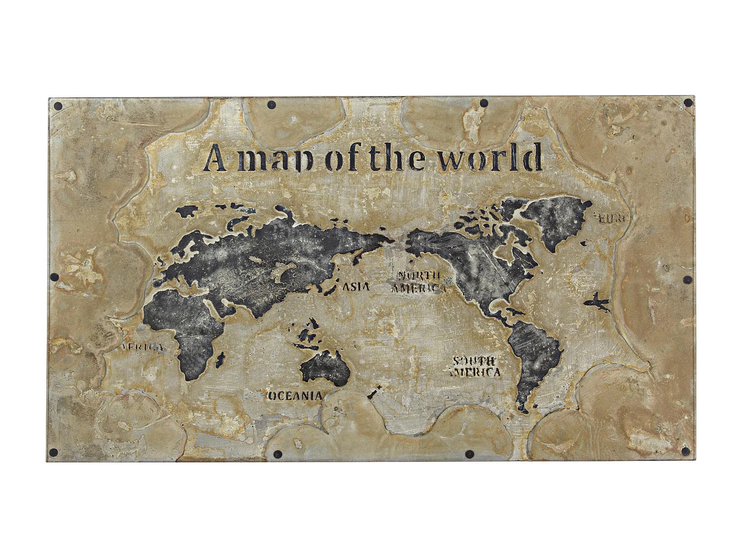 Table à manger en acier et verre avec carte Altas L 160cm