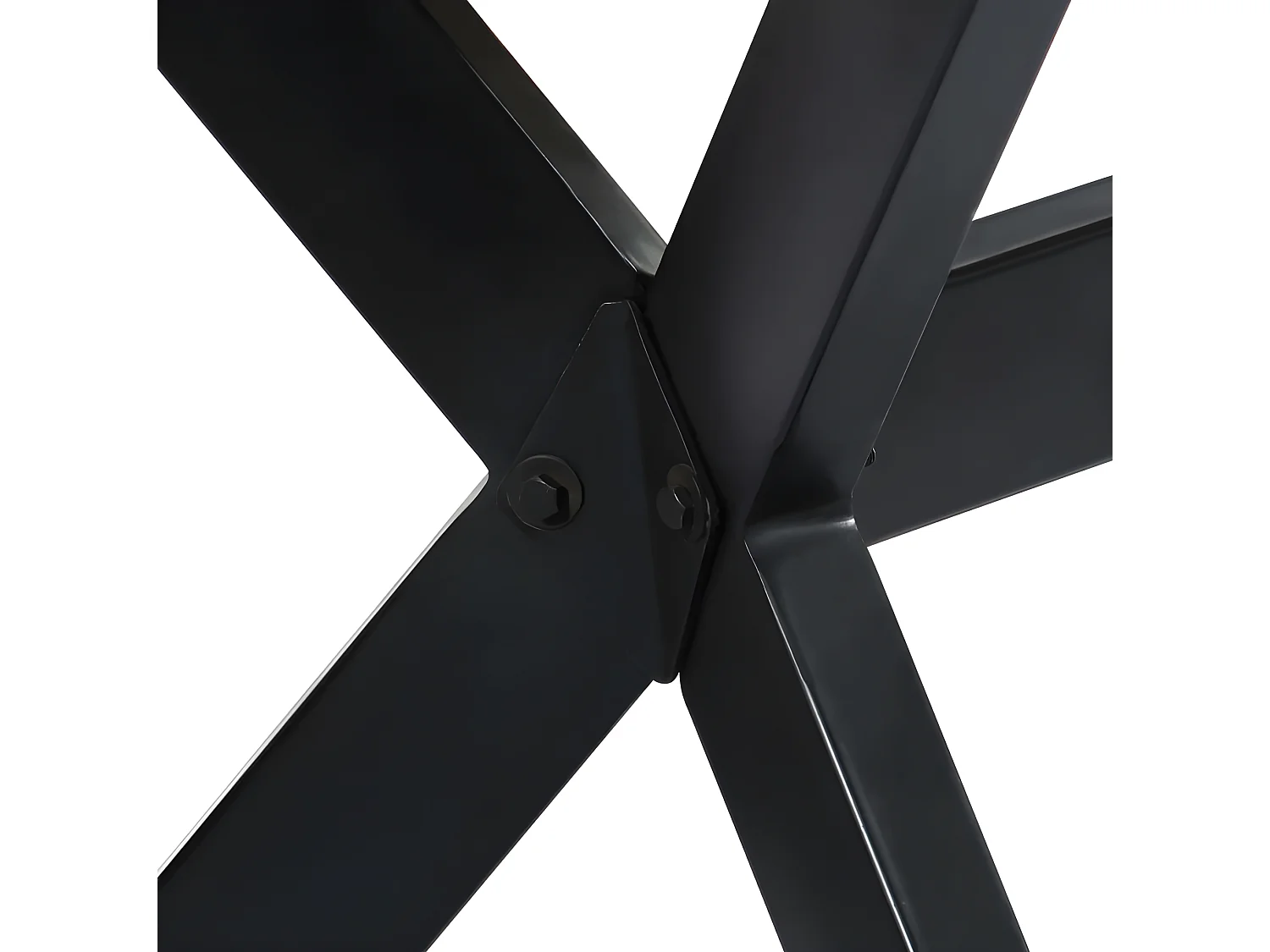 Table à manger bois massif recyclé et pieds métal noir Maxi