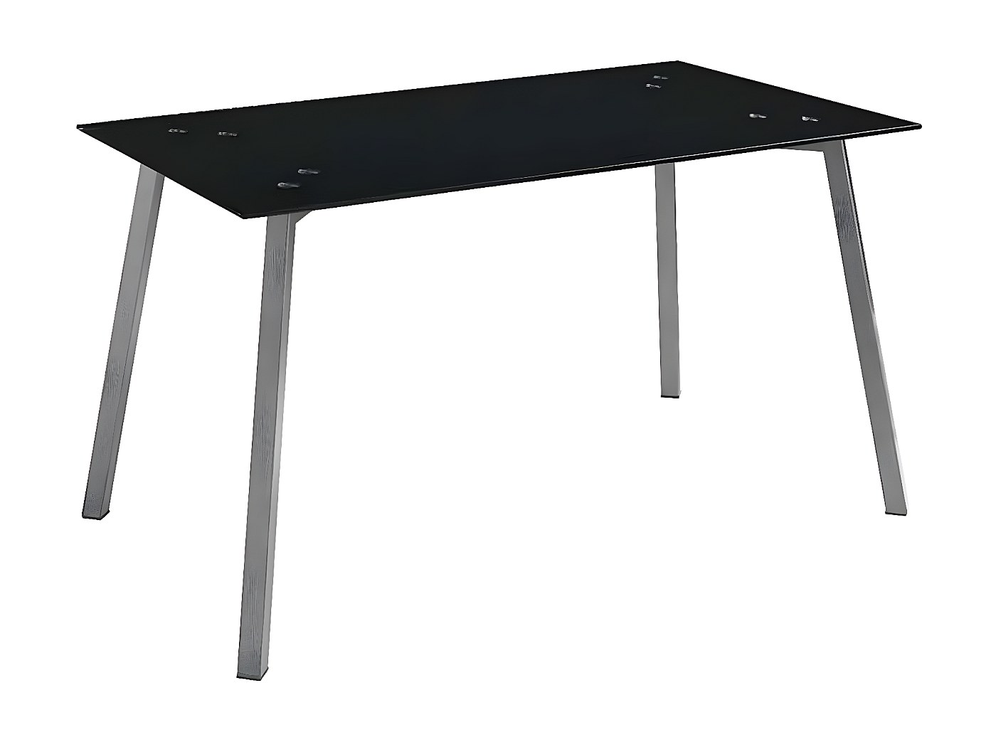 Eettafel Porvoo gehard glas 8 mm 105x60x75 cm zwart - Tafels