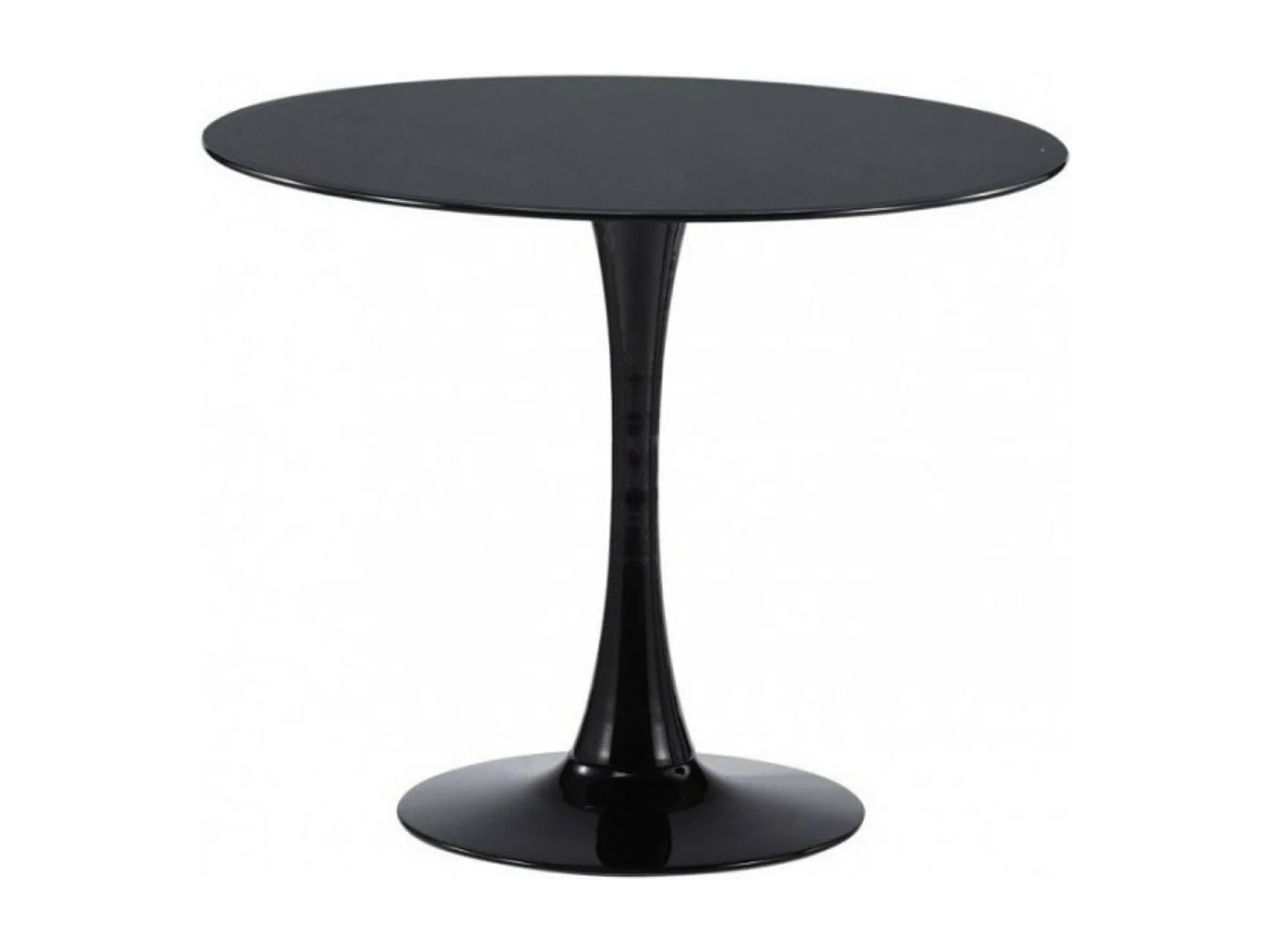 Table ronde moderne Tulipa-Couleur Noir-Diamètre 90 cm