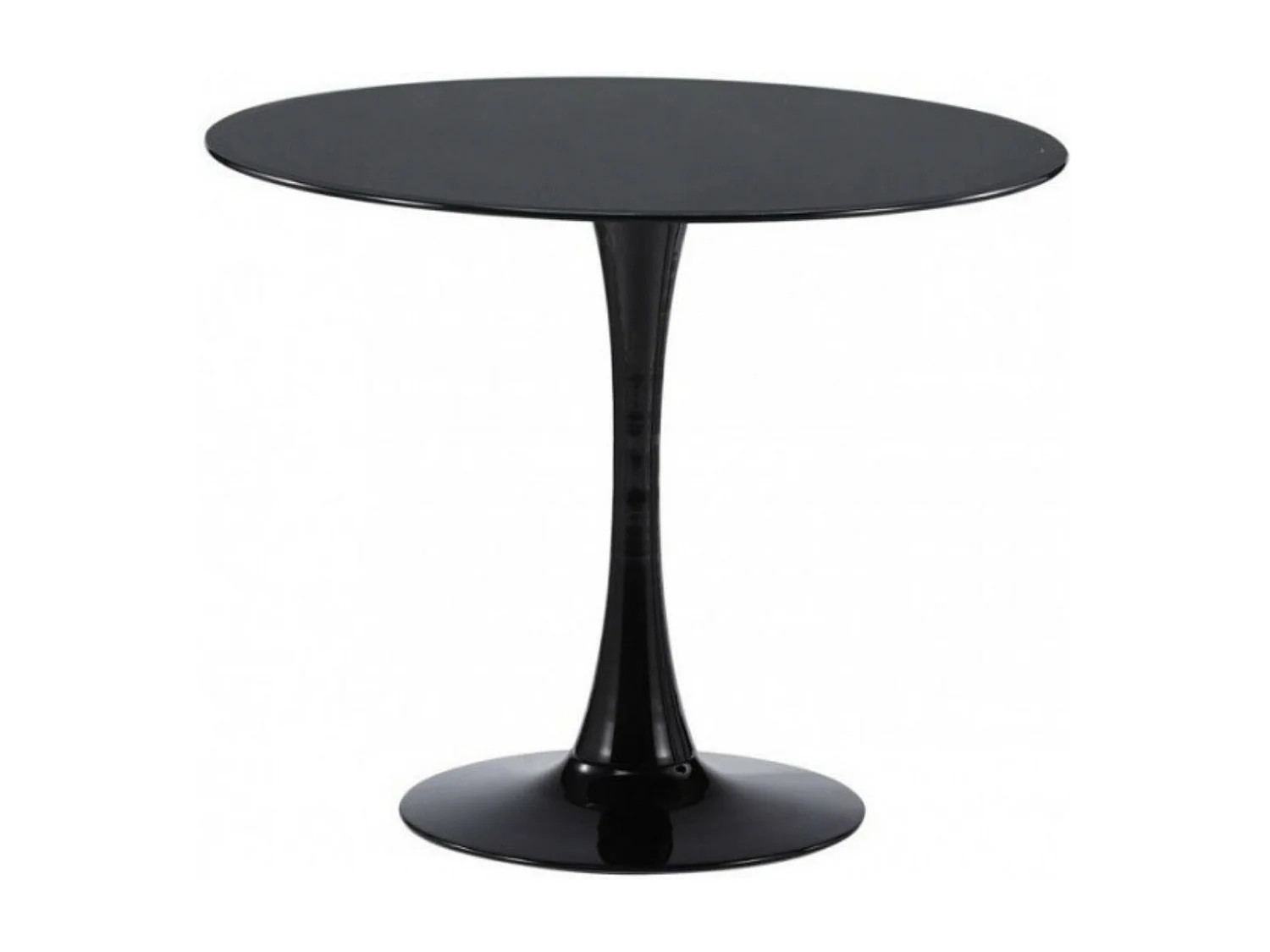 Table ronde moderne Tulipa-Couleur Noir-Diamètre 90 cm