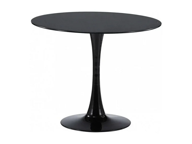 Table ronde moderne Tulipa-Couleur Noir-Diamètre 90 cm