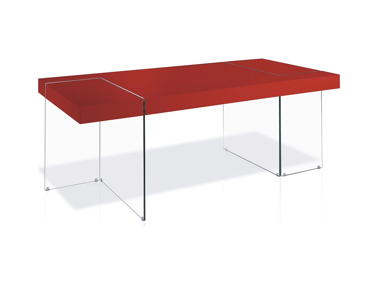 Table rectangulaire design Rouge Cubique