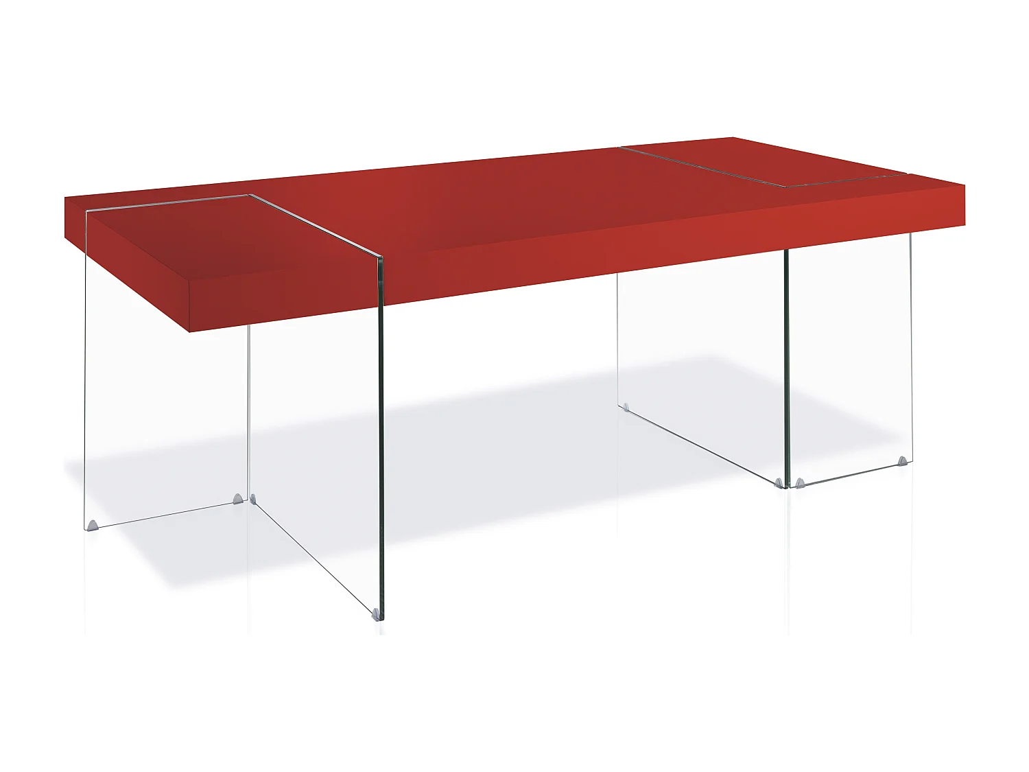 Table rectangulaire design Rouge Cubique