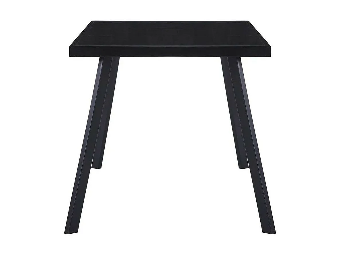 Table verre trempé noir et pieds métal Ragya 180cm